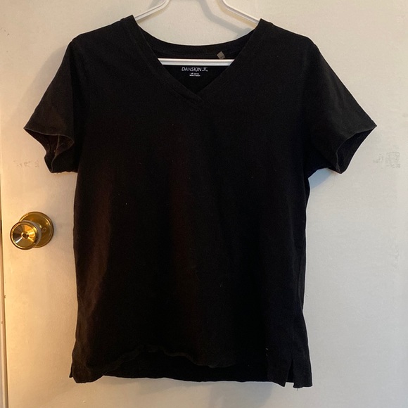 black short sleeve v-neck - Picture 1 of 1